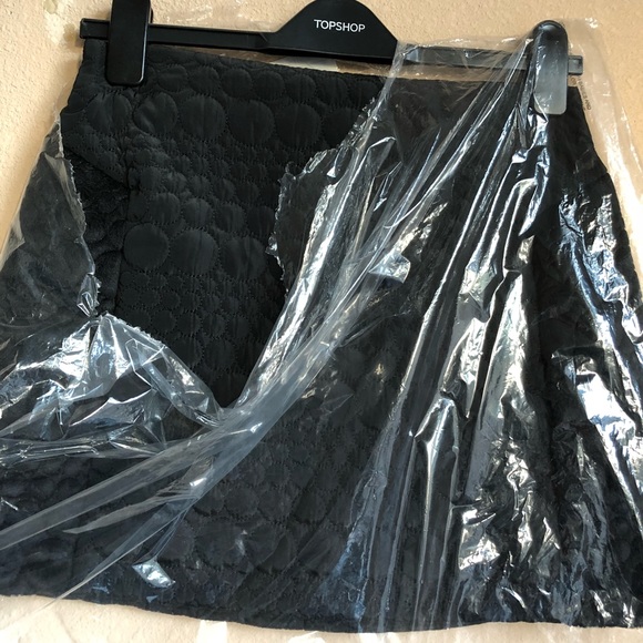 Topshop Contrast Quilted A-line Skirt - Picture 4 of 4